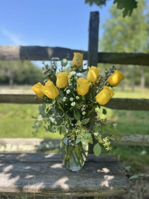 Dozen Rose Vase Arrangement