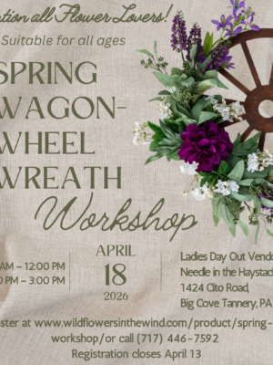 Spring Wagon Wheel Wreath Workshop