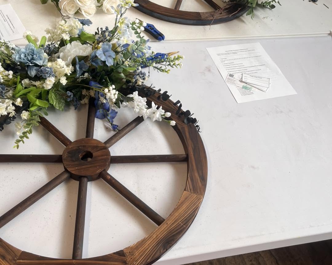 Wagon Wheel Christmas Wreath Workshop | Big Cove Tannery, PA - Image 6