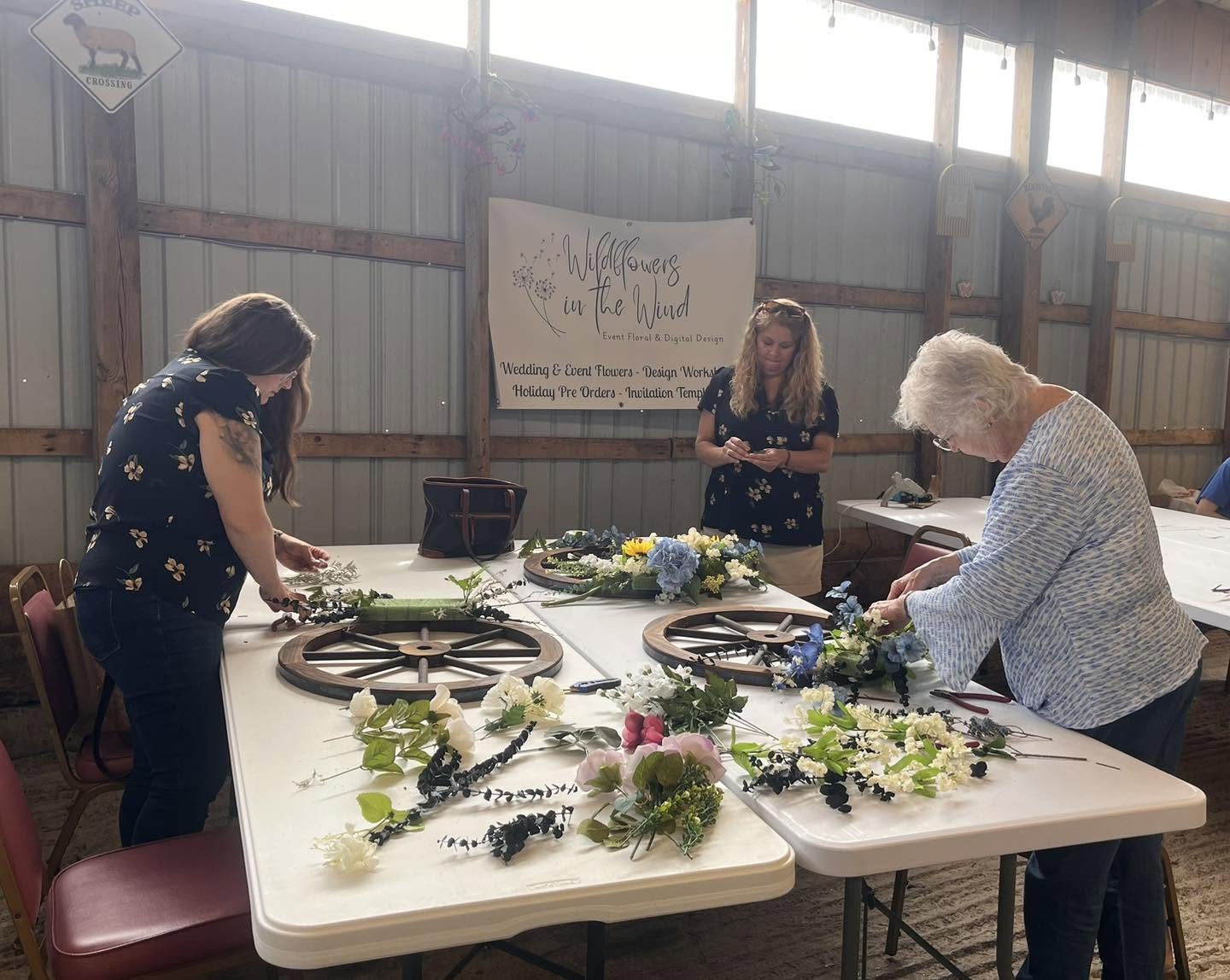 Wagon Wheel Christmas Wreath Workshop | Big Cove Tannery, PA - Image 5