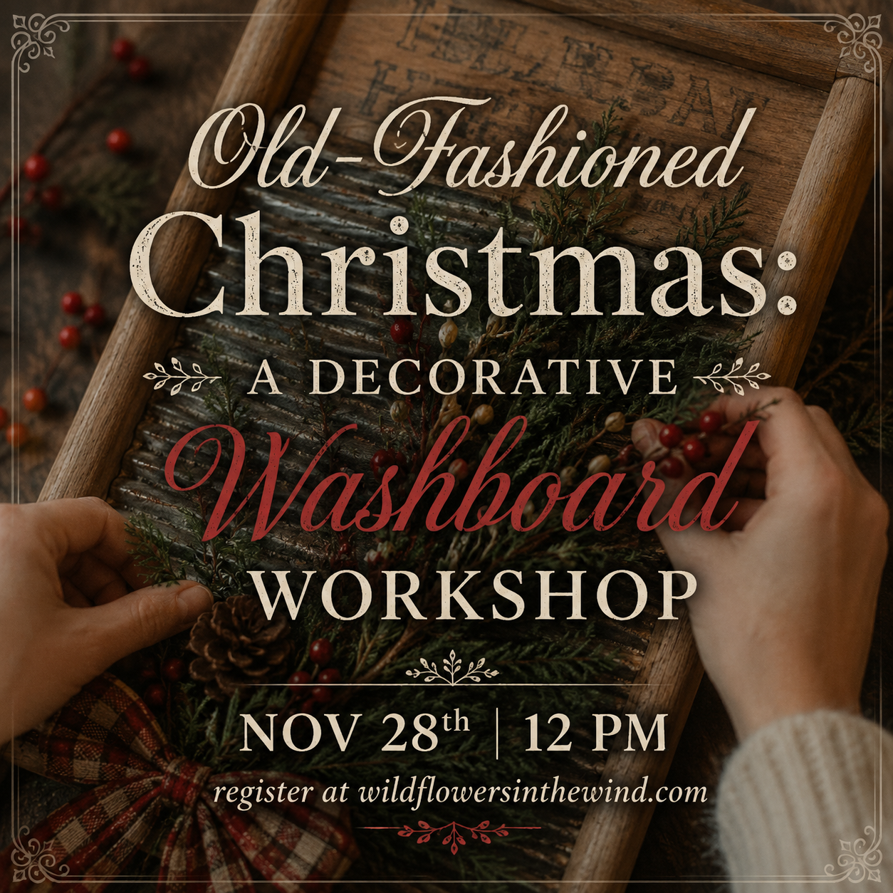 Old-Fashioned Christmas: A Decorative Washboard Workshop