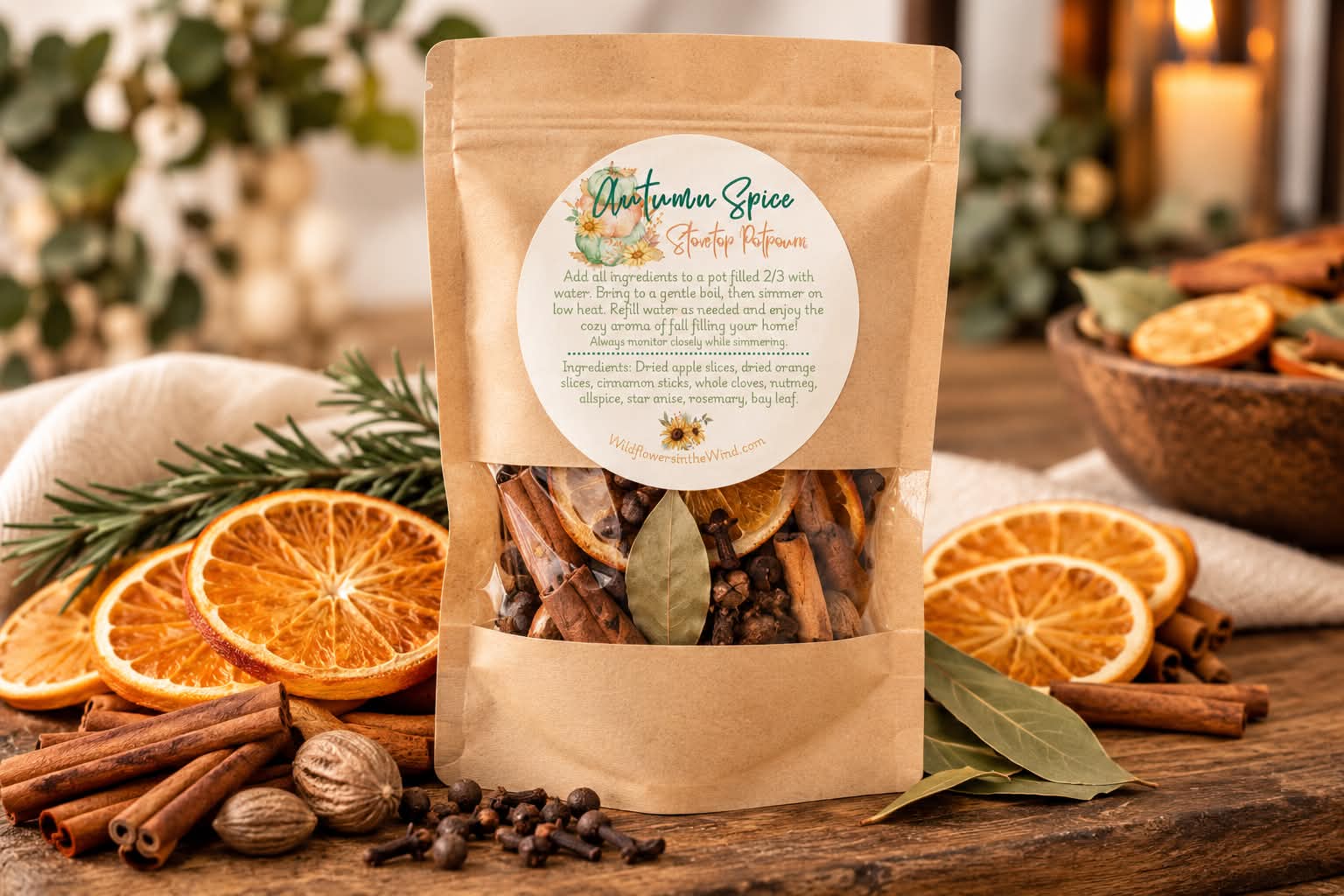 Autumn Spice Fall Simmer Pot Mix | Fall Stovetop Potpourri