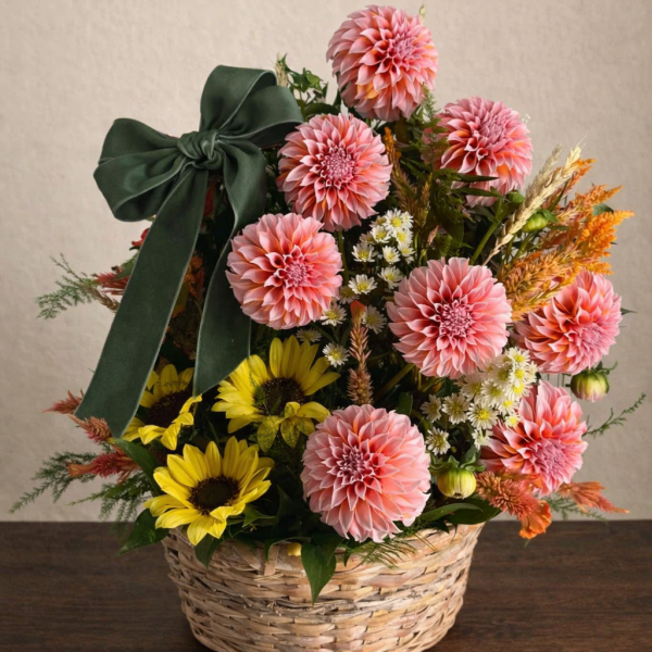 Sympathy flower basket