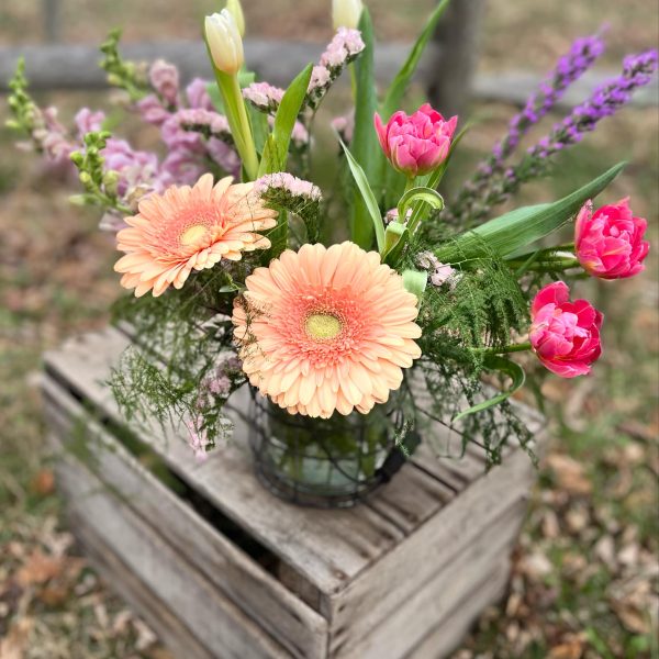 Spring flower arrangement example